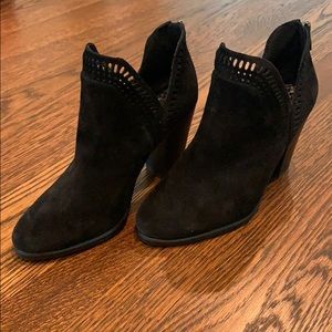 Vince Camuto black suede booties